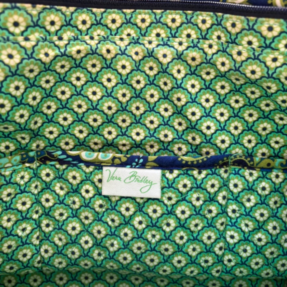 Vera Bradley Rhythm & Blues (Retired) Two Handle Medium Sized Tote Bag EUC - Picture 6 of 7